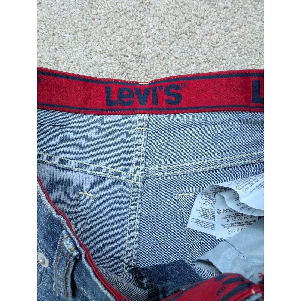 Levi's 511 Slim Jeans Boys Size 16 Reg W28 L30 Cotton Blue Logo Waistband